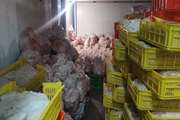  ضبط و معدوم سازی یک هزار و 620 کیلوگرم گردن و ضایعات مرغی در شهرستان بهار