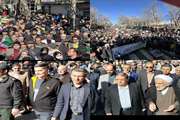 شرکت رییس و پرسنل اداره دامپزشکی شهرستان تویسرکان در راهپیمایی 22 بهمن 