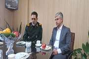 دیدارمدیرکل دامپزشکی استان همدان با فرمانده سپاه انصارالحسین(ع)