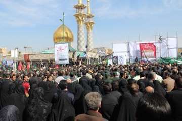 شرکت در مراسم تشییع پیکر شهدای مدافع حرم استان همدان