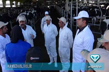 حضوردکترجهان پیما و دکتر امیری در اداره کل دامپزشکی استان و بازدید از گاوداری صنعتی