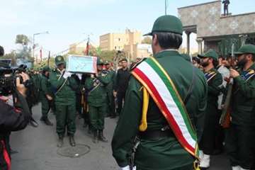 شرکت در مراسم تشییع پیکر شهدای مدافع حرم استان همدان