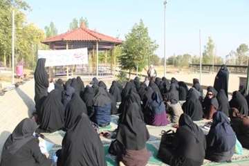 همایش پیاده روی خواهران بسیجی شاغل در ادارات استان به میزبانی اداره کل دامپزشکی استان به مناسبت عید 