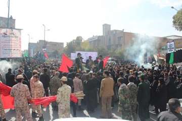 شرکت در مراسم تشییع پیکر شهدای مدافع حرم استان همدان