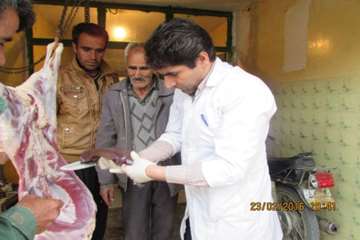 بازرسی و سرکشی رئیس اداره از قصابی و مرغ فروشی های روستاها