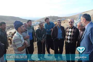 بازدید مدیرکل دامپزشکی و ئیس سازمان برنامه و بودجه استان همدان از فعالیت های اکیپ های واکسیناسیون دا