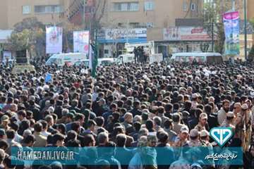 شرکت کارکنان دامپزشکی در مراسم تشیع شهید مدافع حرم بشیری