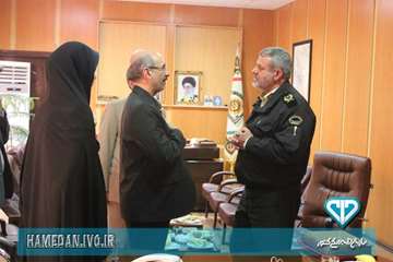 دیدار مدیرکل و جمعی از کارکنان دامپزشکی استان همدان با فرمانده نیروی انتظامی استان