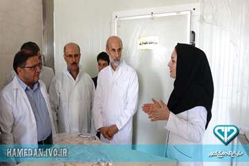 بازدید رئیس سازمان دامپزشکی از شرکت بسته بندی مواد خام دامی در شهرستان تویسرکان