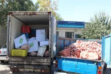 ضبط و معدوم سازی مواد خام دامی غیر قابل مصرف و ناریخ گذشته