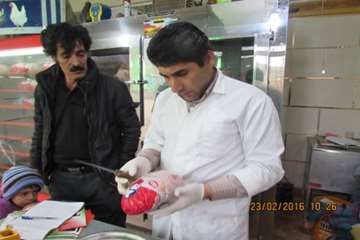 بازرسی و سرکشی رئیس اداره از قصابی و مرغ فروشی های روستاها