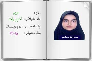 دانش آموزان ممتاز درسی در سال تحصیلی 95-94