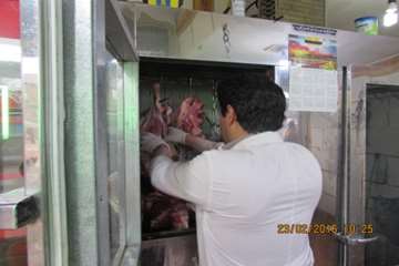 بازرسی و سرکشی رئیس اداره از قصابی و مرغ فروشی های روستاها