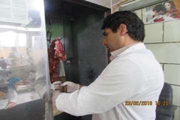 بازرسی و سرکشی رئیس اداره از قصابی و مرغ فروشی های روستاها