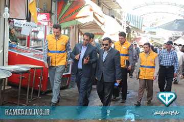 بازدید دکتر حقیقی و صدا و سیما از مراکز عرضه مواد خام دامی در طرح تشدید کنترل و نظارت بهداشتی ویژه م