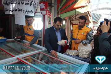 بازدید دکتر حقیقی و صدا و سیما از مراکز عرضه مواد خام دامی در طرح تشدید کنترل و نظارت بهداشتی ویژه م