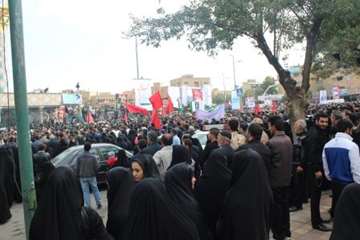 شرکت در مراسم تشییع پیکر شهدای مدافع حرم استان همدان