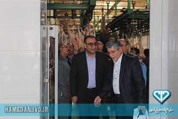 بازدید معاون عمرانی استانداری همدان از کشتارگاه دام